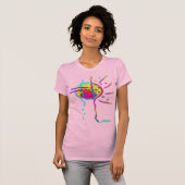 Kleurrijke Abstracte Sun Art te Draag T-shirt (Voorkant volledig)