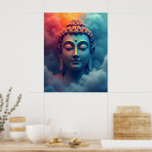 Kleurrijke Abstracte Surrealistische Kunst | Seren Poster (Keuken)