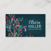 Kleurrijke Abstracte tak kunst Visitekaartje (Voorkant)