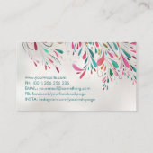 Kleurrijke Abstracte tak kunst Visitekaartje (Achterkant)