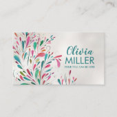 Kleurrijke Abstracte tak kunst Visitekaartje (Voorkant)