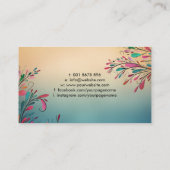 Kleurrijke Abstracte tak kunst Visitekaartje (Achterkant)