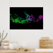 Kleurrijke Abstracte tape-roker Poster (Keuken)