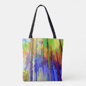 Kleurrijke Abstracte tas met overal afdrukken (Achterkant)