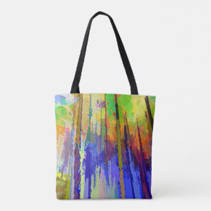 Kleurrijke Abstracte tas met overal afdrukken
