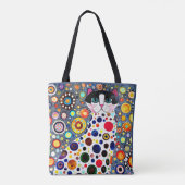 KLEURRIJKE ABSTRACTE TEKENING VAN EEN KAT TOTE BAG (Achterkant)