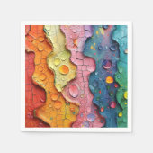 Kleurrijke Abstracte textuur servet (Voorkant)