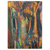 Kleurrijke abstracte Tijgeroog Klembord (Achterkant)
