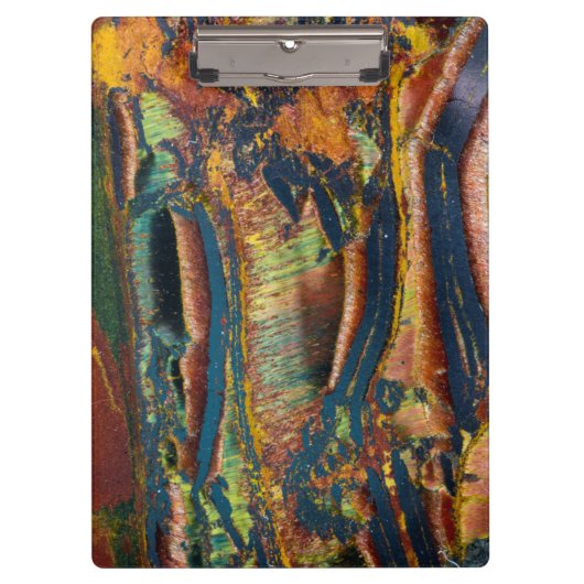Kleurrijke abstracte Tijgeroog Klembord (Voorkant)