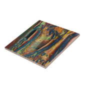 Kleurrijke abstracte Tijgeroog Tegeltje (Zijkant)