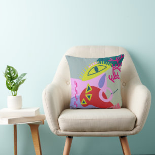 Kleurrijke abstracte trendy moderne cute kussenhoe kussen