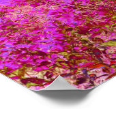 Kleurrijke Abstracte tuin met Paarse zonnebank Poster (Hoek)