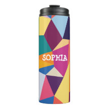 Kleurrijke Abstracte Tumbler met naam