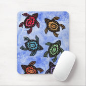 Kleurrijke Abstracte Turtles Mousepad Muismat (Met muis)