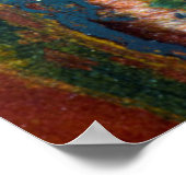 Kleurrijke abstracte van een Tijgeroog Poster (Hoek)