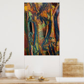 Kleurrijke abstracte van een Tijgeroog Poster (Keuken)