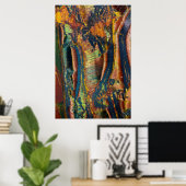 Kleurrijke abstracte van een Tijgeroog Poster (Thuiskantoor)