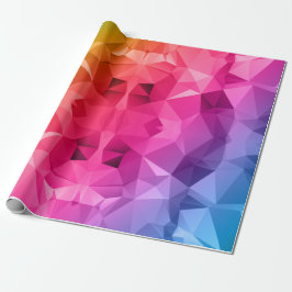 Kleurrijke Abstracte veelhoek / laag poly art Cadeaupapier