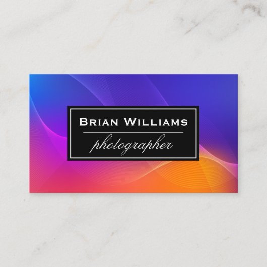 Kleurrijke Abstracte Velden van Kleur Visitekaartje (Voorkant)