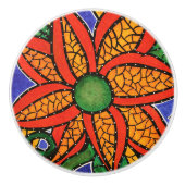 Kleurrijke Abstracte ventilatorheldere kleuren Keramische Knop (Voorkant)