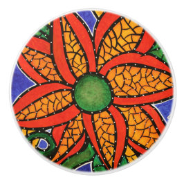 Kleurrijke Abstracte ventilatorheldere kleuren Keramische Knop