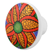 Kleurrijke Abstracte ventilatorheldere kleuren Keramische Knop (Rechts)