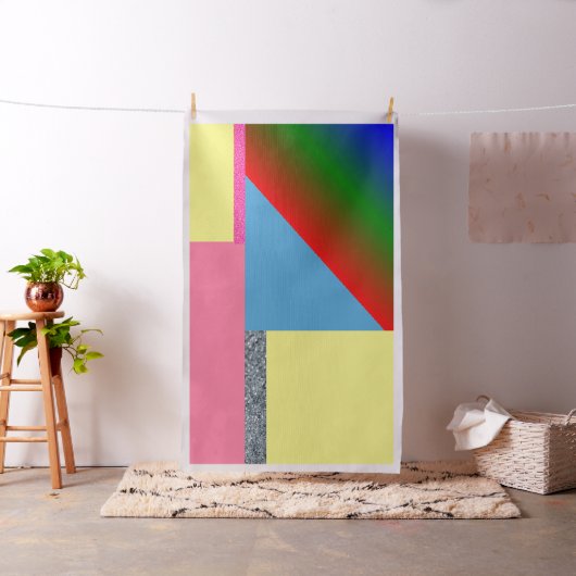 Kleurrijke Abstracte verbinding Stof (Voorbeeld)