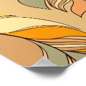 Kleurrijke Abstracte veren: patroon Poster (Hoek)
