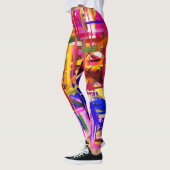 Kleurrijke Abstracte verf #15 Leggings (Links)