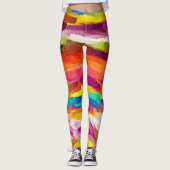 Kleurrijke Abstracte verf #4 Leggings (Voorkant)