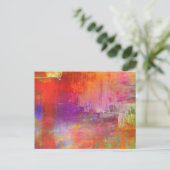 Kleurrijke Abstracte verf Briefkaart (Staand voorkant)