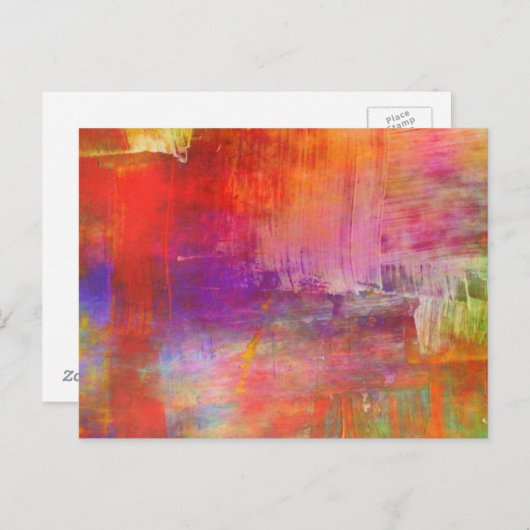 Kleurrijke Abstracte verf Briefkaart (Voorkant / Achterkant)