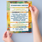 Kleurrijke Abstracte Verf, Kunstbenodigdheden Wink Flyer (Hand)