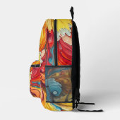 Kleurrijke Abstracte Verf Splatter Art (12) Bedrukte Rugzak (Rechts)