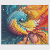 Kleurrijke Abstracte Verf Splatter Art (12) Cadeaupapier (Vlak)