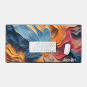 Kleurrijke Abstracte verf Splatter Art (5) Bureaumat (Keyboard & Muis)