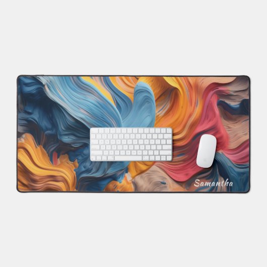 Kleurrijke Abstracte verf Splatter Art (5) Bureaumat (Keyboard & Muis)