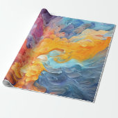 Kleurrijke Abstracte verf Splatter Art (8) Cadeaupapier (Uitgerold)