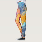 Kleurrijke Abstracte verf Splatter Art (8) Leggings (Links)