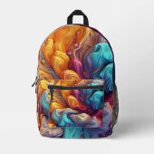 Kleurrijke Abstracte verf splatter kunst (9) Bedrukte Rugzak (Voorkant)