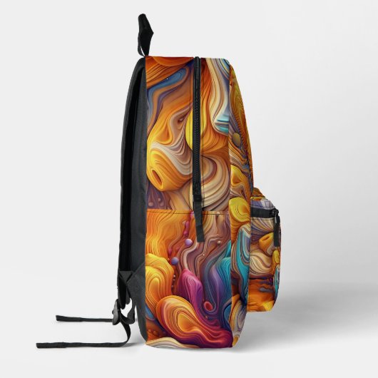 Kleurrijke Abstracte verf splatter kunst (9) Bedrukte Rugzak (Links)