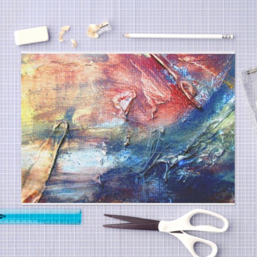 Kleurrijke Abstracte verf Tissuepapier (Craft)