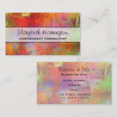 Kleurrijke Abstracte verf Visitekaartje (Voorkant / Achterkant)