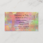 Kleurrijke Abstracte verf Visitekaartje (Achterkant)