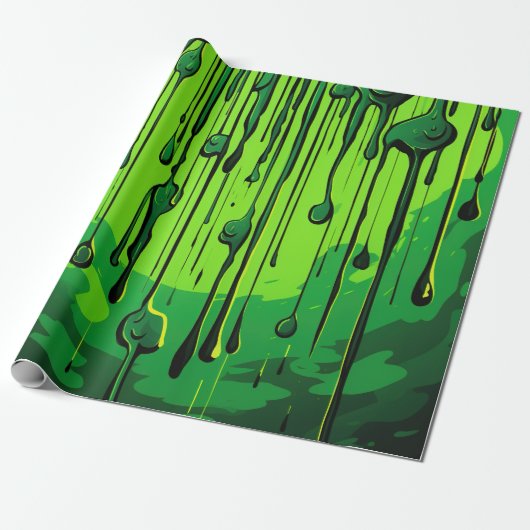 Kleurrijke Abstracte verfdruppels (12) Cadeaupapier (Uitgerold)