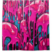 Kleurrijke Abstracte verfdruppels (15) Douchegordijn (Voorkant)
