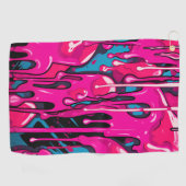 Kleurrijke Abstracte verfdruppels (15) Golfhanddoek (Horizontaal)