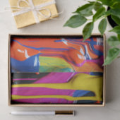 Kleurrijke Abstracte verfdruppels (17) Tissuepapier (Geschenk)