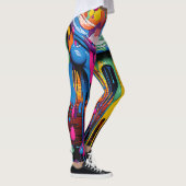 Kleurrijke Abstracte verfdruppels (19) Leggings (Rechts)