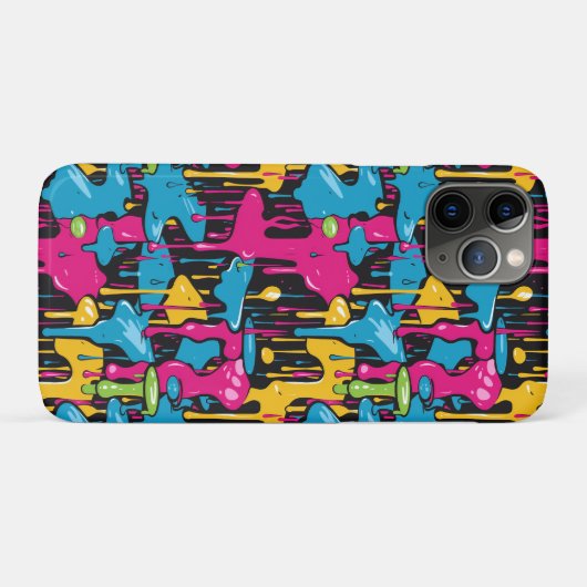 Kleurrijke Abstracte verfdruppels (1) Case-Mate iPhone Case (Achterkant (horizontaal))